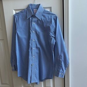 Brooks Brothers Classic Blue Pinstripe Dress Shirt
